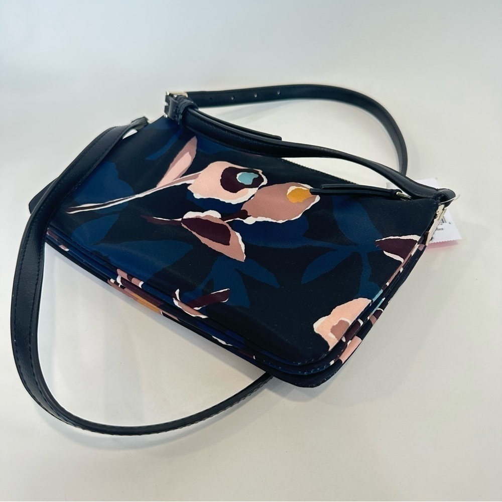 Kate Spade New York Triple Gusset Crossbody Bag with Dawn Paper Rose Print - Picture 9 of 13